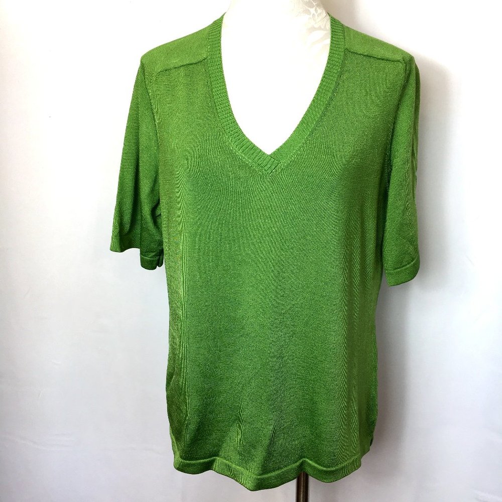 Jones of New York Green Knit Sweater VTG